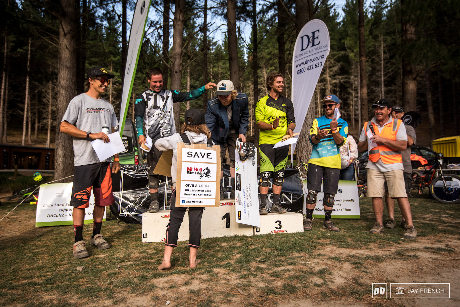 Podium : 1. Bernard Kerr, 2. Rupert Chapman, 3. Mat Walker. Photo © Jay French - Pinkbike