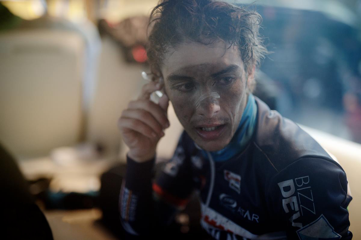 Guillaume Marti, Wanty-Groupe Gobert, à l'arrivée de la 102ème édition de Liège-Bastogne-Liège. © Kramon