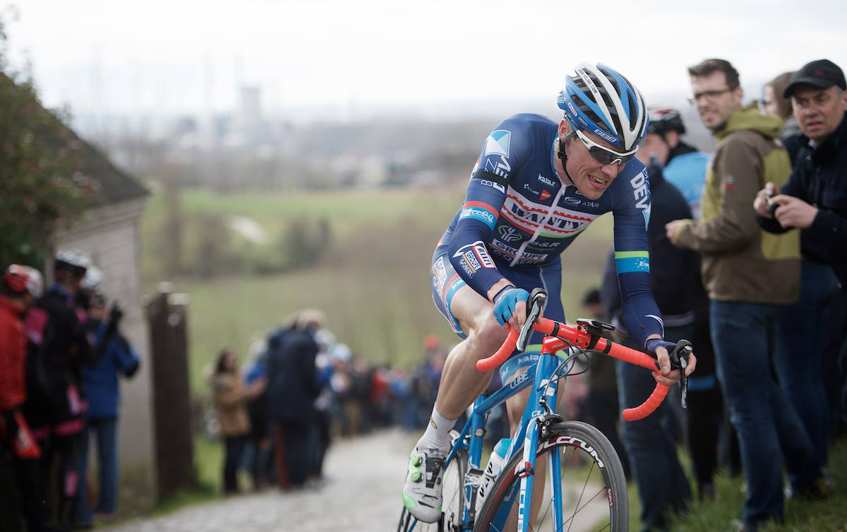 Kevin Van Melsen, Wanty-Groupe Gobert, à l'attaque sur À Travers La Flandre. © Kristof Ramon